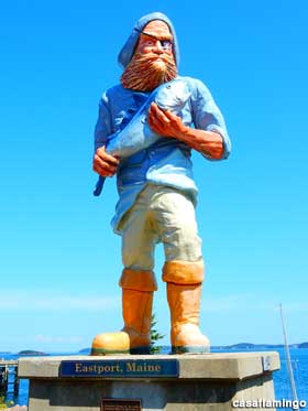 Fisherman statue.