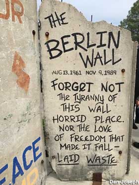 Berlin Wall slab.