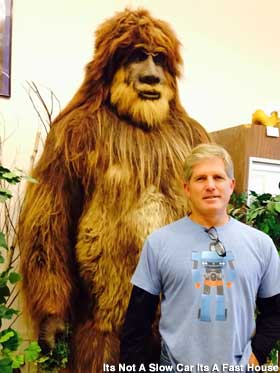 Bigfoot and some guy.