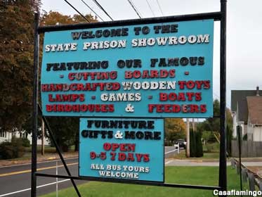 State Prison Showroom sign.