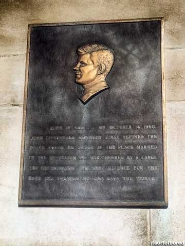 JFK plaque.