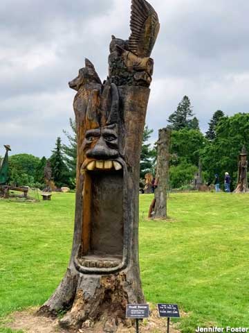 Stump carvings - Troll Totem.
