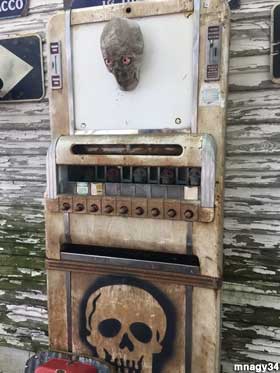 Cigarette vending machine.