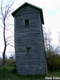 Historic 2-story outhouse.