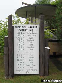 Ingredients list of the former World's Largest Cherry Pie.
