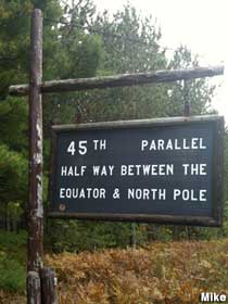 45th Parallel Marker.