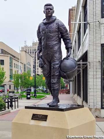 Roger Chaffee statue.