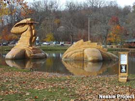 Nessie sculpture.