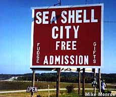 Seashell City sign.