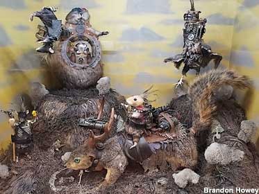 Post-apocalyptic mice and their battle-cyborgs.