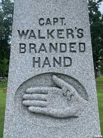 Capt. Walkers Branded Hand.