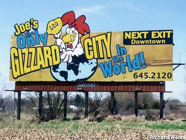 Gizzard City billboard.