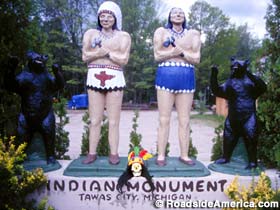 Tawas City Indian Monument.