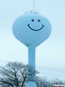 Smiley Water Tower.