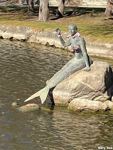 Mermaid statue.