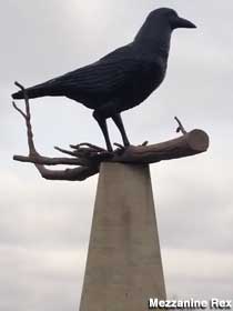 Crow statue.