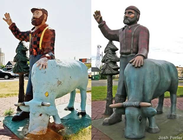 Paul Bunyan - Before and After.