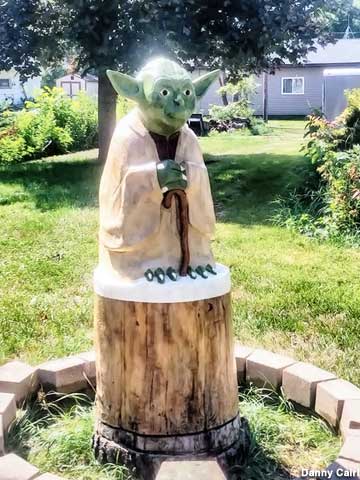 Carved Yoda.
