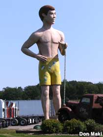Beach Dude statue.
