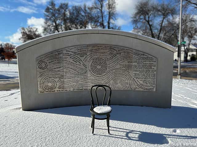 Bob Dylan Chair Monument.