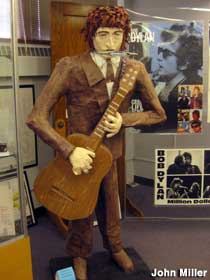 Bob Dylan paper mache statue.