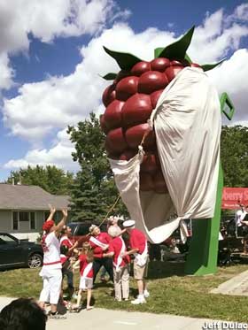 World's Largest Raspberry unveiling.