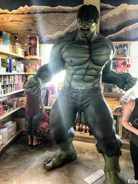 Hulk statue.