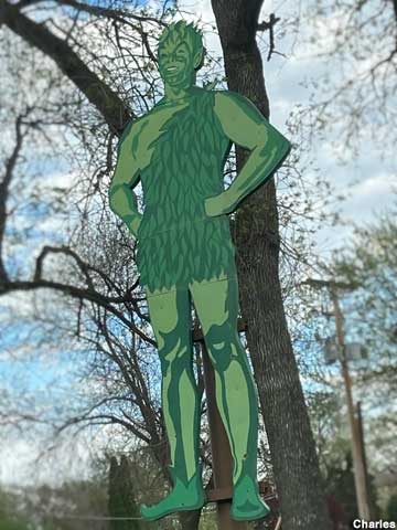 Green Giant Statue.