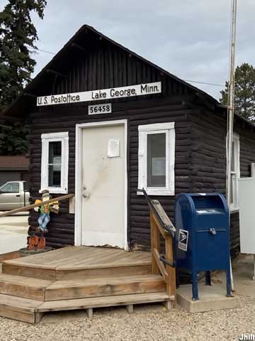 Log cabin U.S. Post Office.