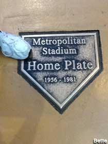 Metropolitan Stadium Home Plate 1956 - 1981.