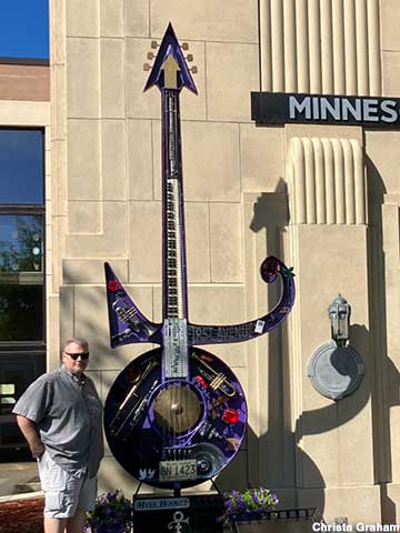 Prince's Giant Purple Guitar sculpture.