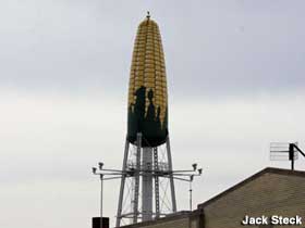 Corn water tower.