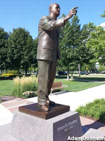 Hubert Humphrey statue.