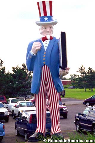 Uncle Sam statue, Virginia, Minnesota.