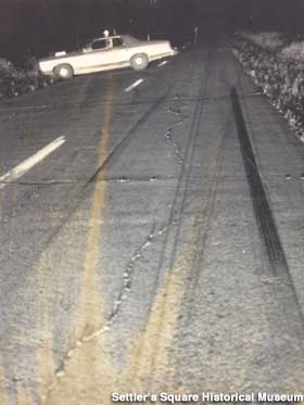 Photo of the car on the night of the collision, as found by first responders.