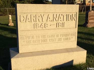 Carry Nation grave.