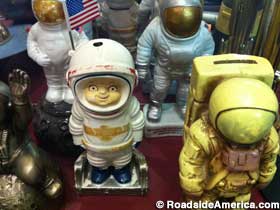 Astronaut collectibles.