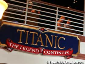 Titanic lobby sign.