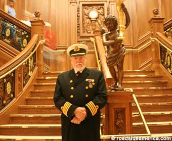 The Captain of the RMS Titanic attraction.