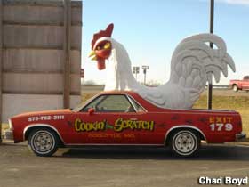 chicken car.
