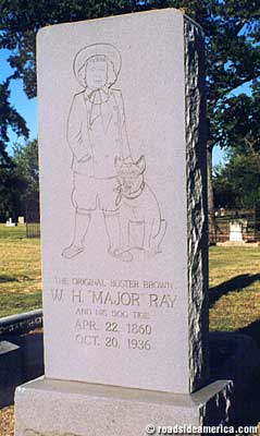 W H Major Ray grave monument.