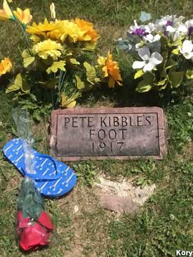 Pete Kibble's Foot.