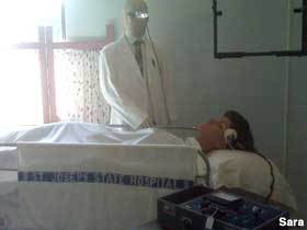 Patient treatment display.