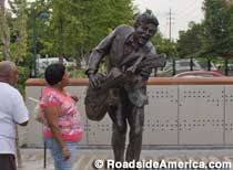 Chuck Berry statue.