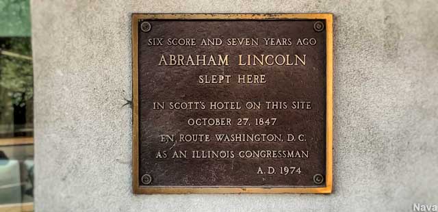 Lincoln plaque.