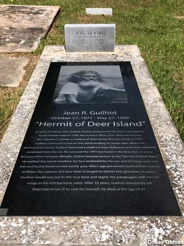Grave of the Hermit of Deer Island.