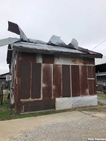 Windstorm damage to shack.