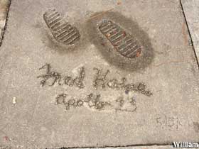 Moonwalk footprints.