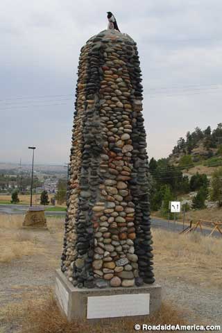 Rock cairn at Boot Hill.