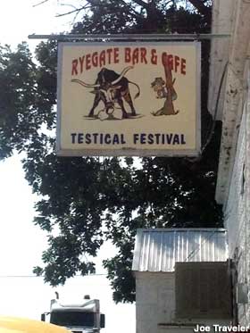 Ryegate bar sign.